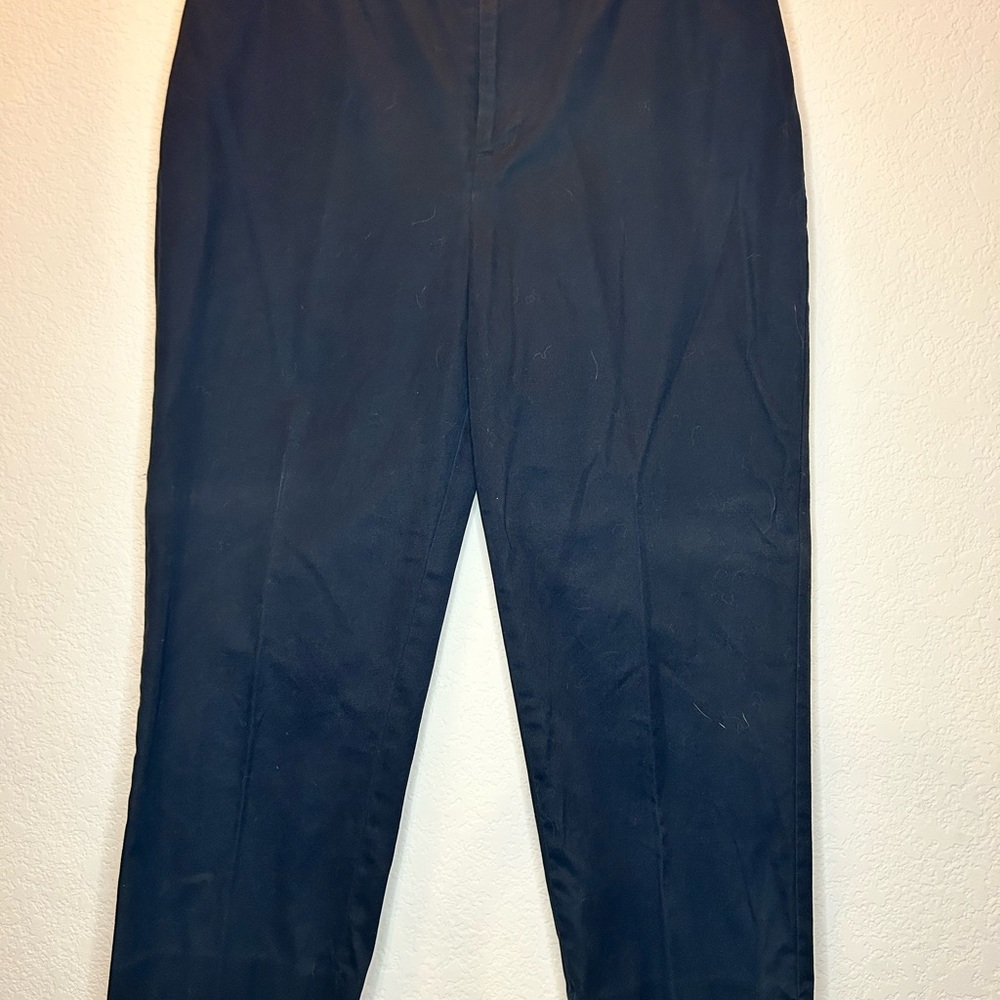 Lauren Ralph Lauren Womens Pants Black Size 6 Mid Rise Capri 100% Cotton